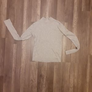 Prologue mockneck gray ribbed top size M